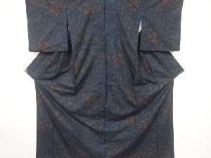 花唐草模様織出し本場泥大島紬着物（7マルキ）